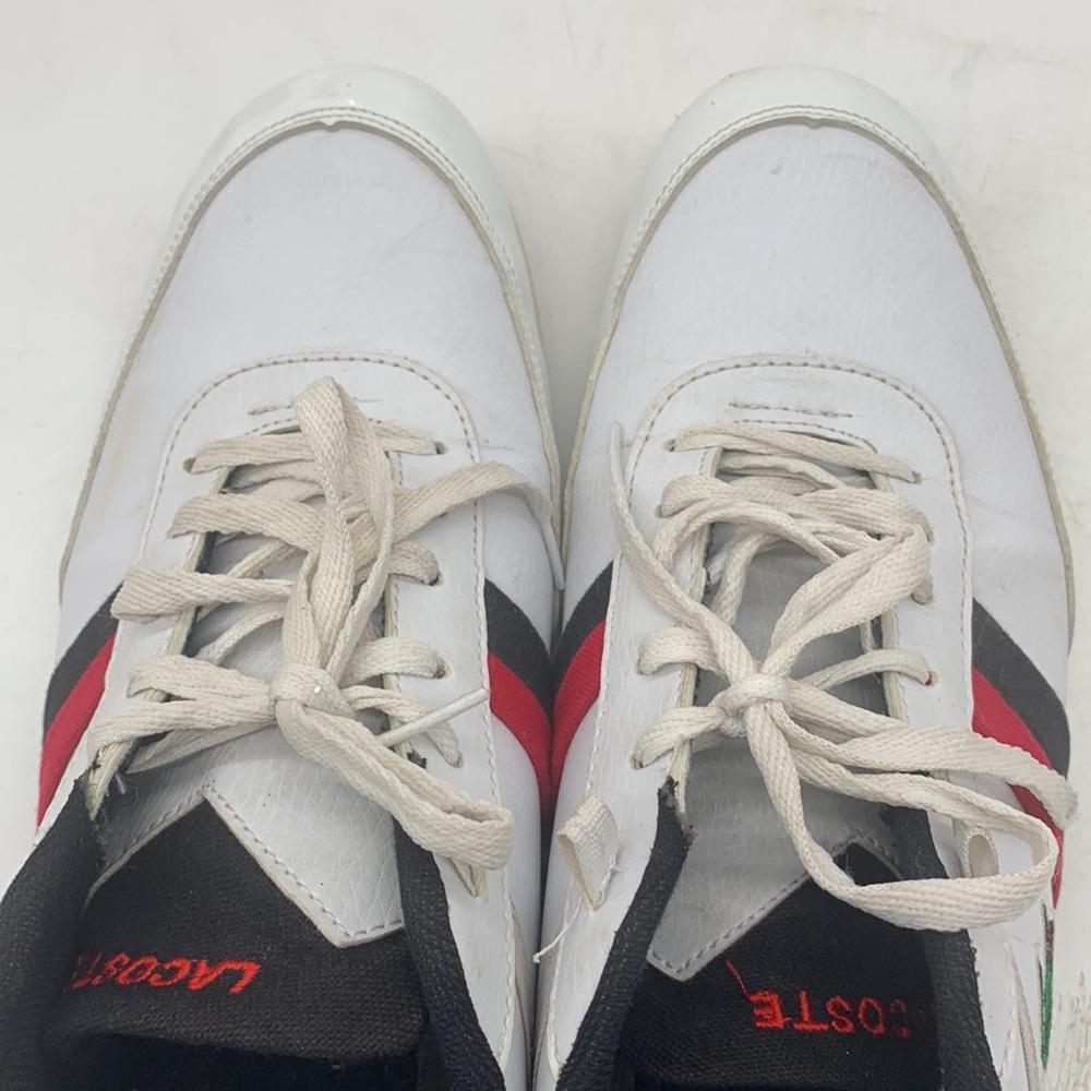 Lacoste vintage red white blue sneakers Men's size 10.5 MS4287C - Picture 9 of 13